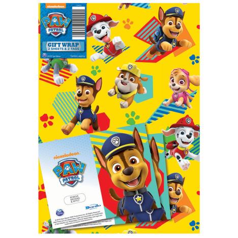 Paw Patrol Yellow Gift Wrap & Tags £1.89
